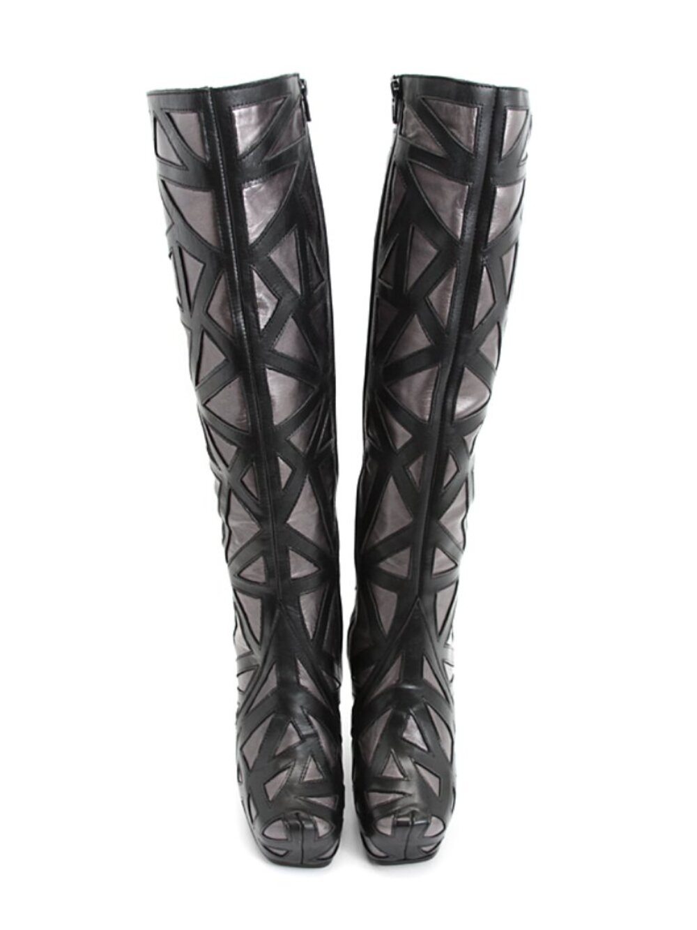 John Fluevog Black & Silver LA Malibu Boots Women US size 9 (Rare, Cosplay). - Picture 6 of 8